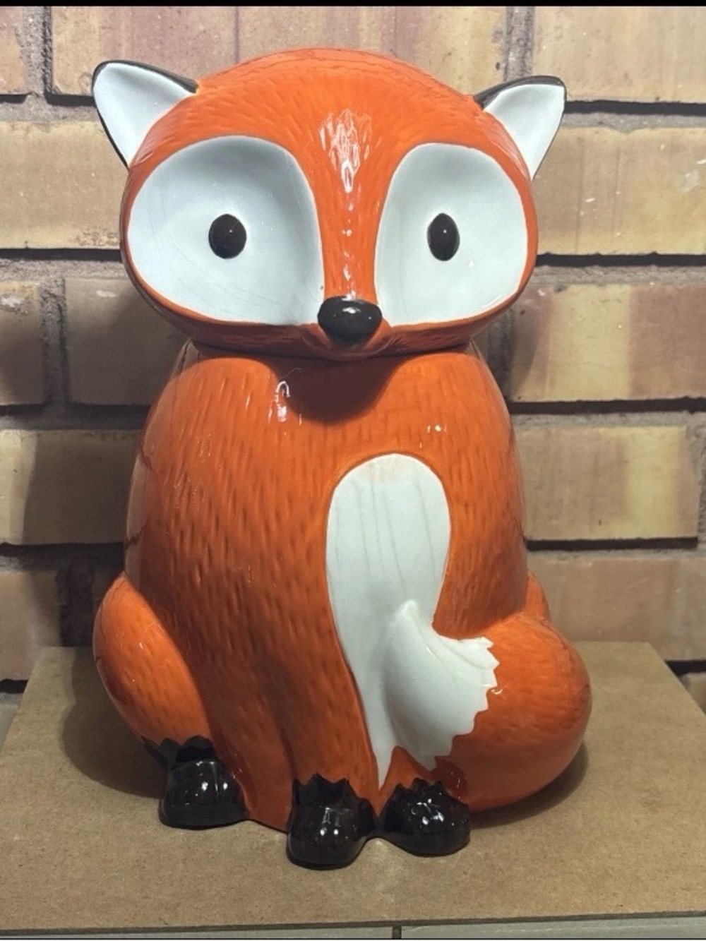 World Market Woodland  Fox Cookie  Jar Beautiful